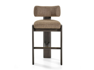 Тканый стул со спинкой и деревянной рамой