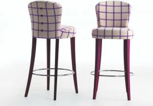 Martini Interiors Высокий табурет из ткани с подставкой для ног Olivia