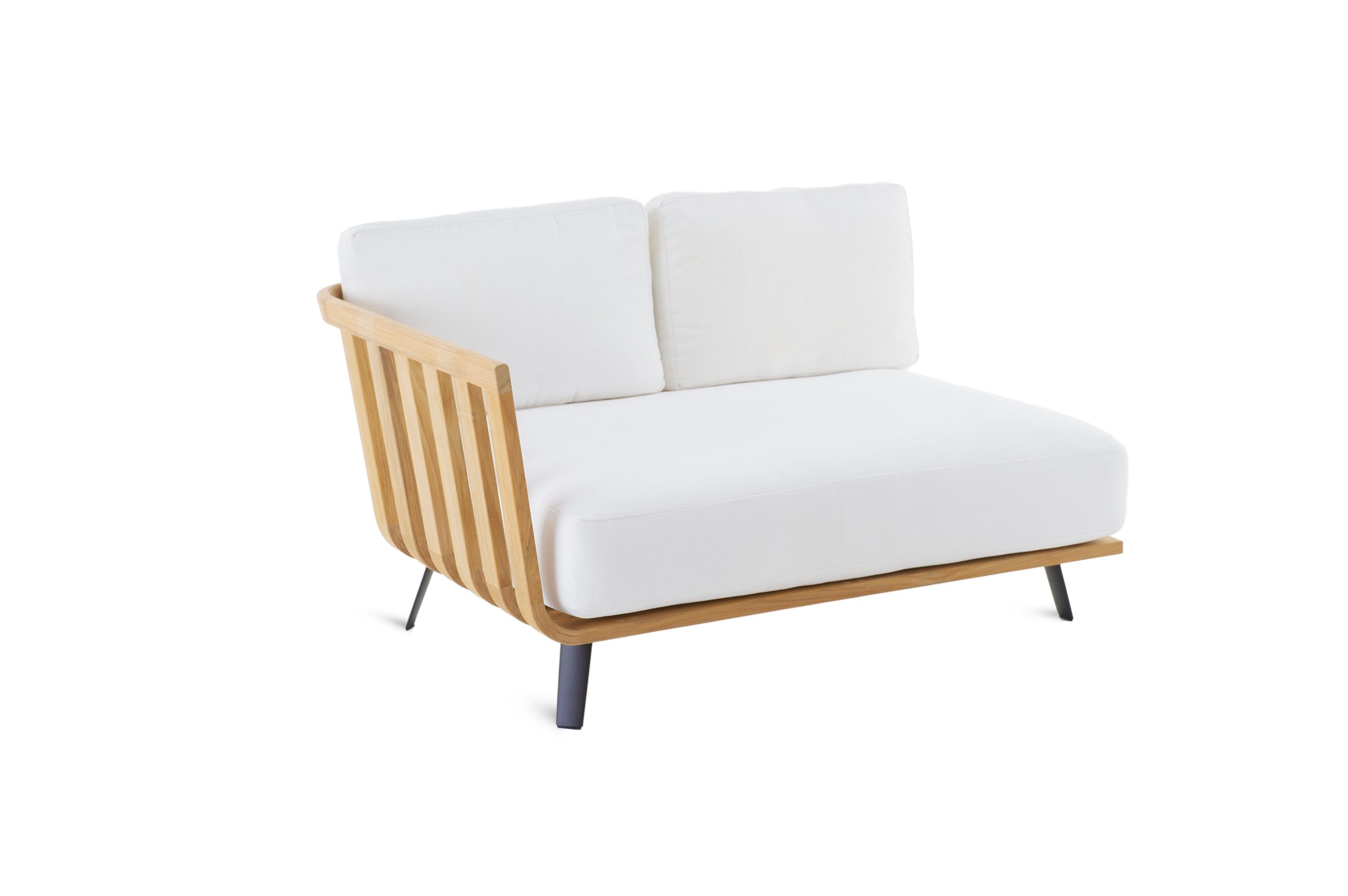 Секционный садовый диван из тикового дерева и акриловой ткани Unopiù Добро пожаловать ARCH-00049846 - Вид №4