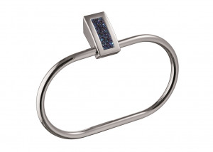 H9300/04BB Sanibano Estrella, полотенцедержатель - кольцо, цвет хром-кристаллы Swarovski bermudа blue