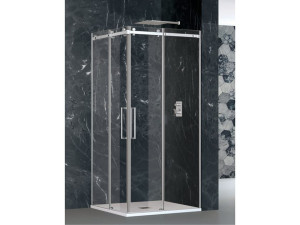 Угловая душевая кабина с раздвижной дверью