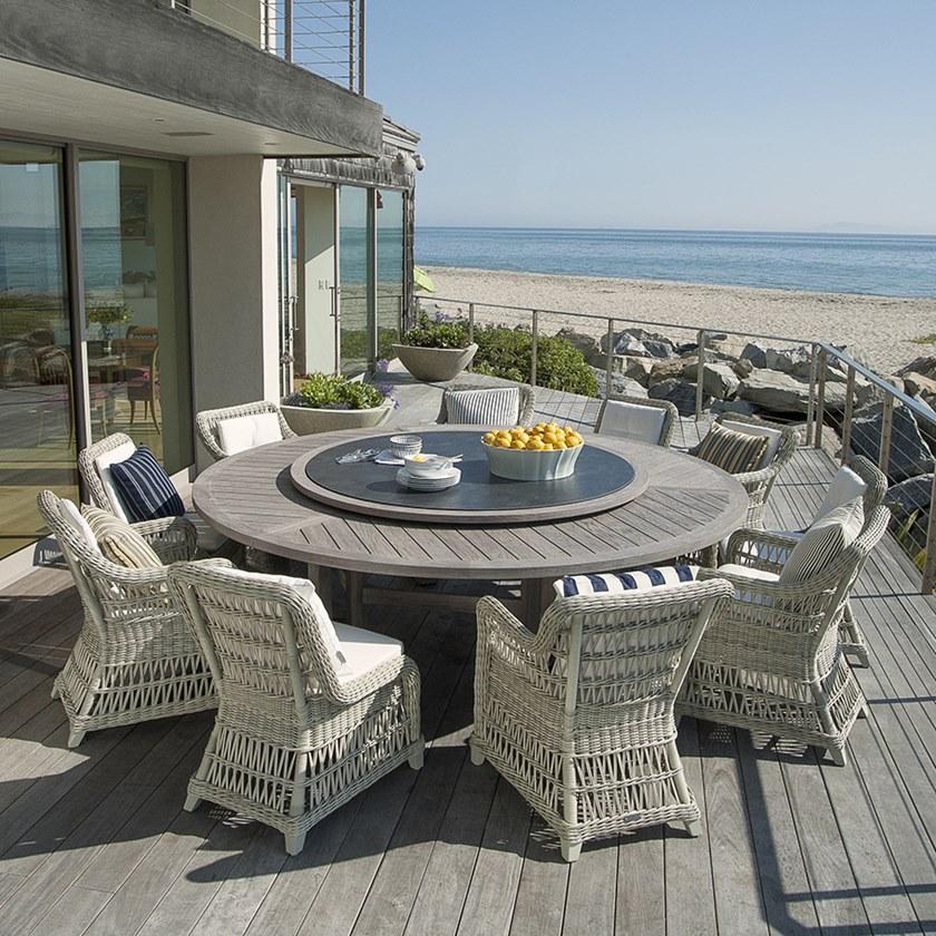 JANUS et Cie Круглый обеденный стол из тикового дерева с ленивой сьюзан Arbor sun-id-1344862 - Вид №4