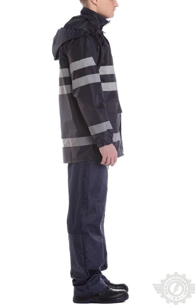 65799 Куртка-ветровка с СВП синяя  Непромокаемая спецодежда  размер 52-54/170-176  - Вид №5