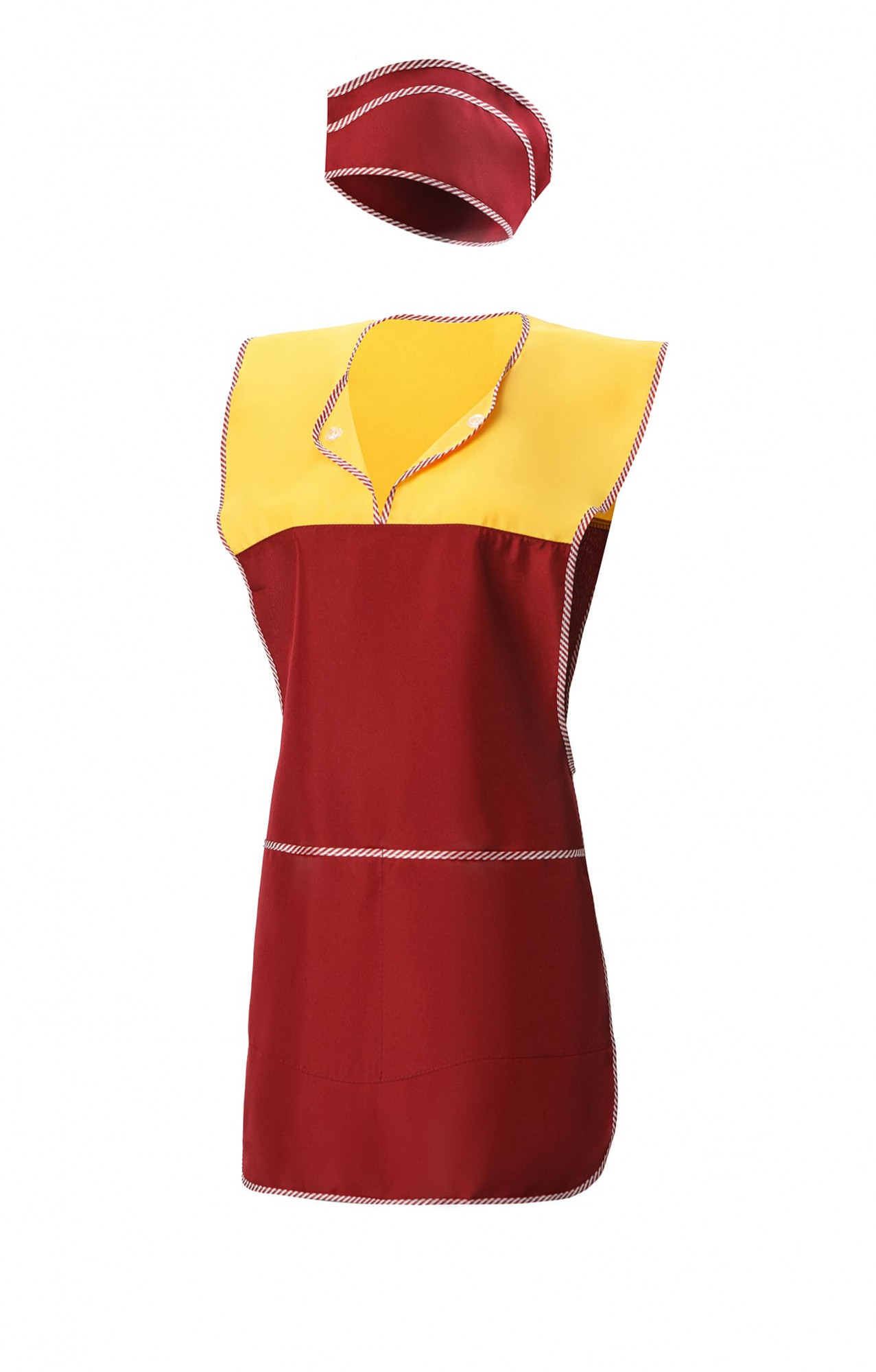 64413 Комплект "Людмила" бордо  Одежда для обслуживающего персонала  размер 56-62 Спецодежда 