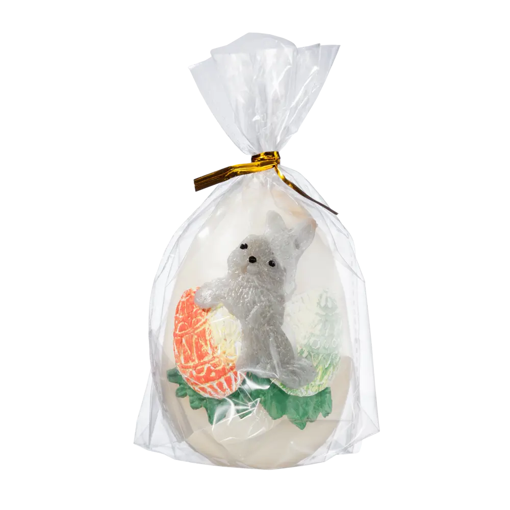 Свеча Яйцо пасхальное с аппликацией кролик цвет в ассортименте 9 см Santreyd STLM-2008176 - Вид №8