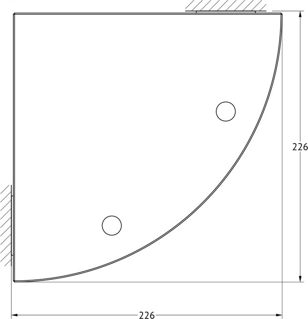 STI 118 Полка угловая с держателями 22 cm 3SC STILMAR CHROME/GOLD Treesseci 3SC - Вид №1