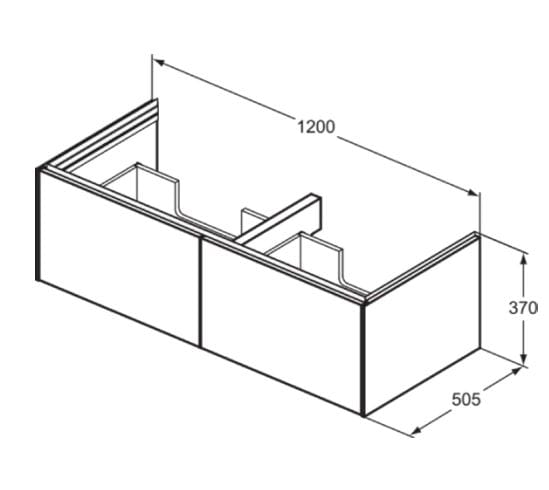 Деревянный двойной умывальник с ящиками Ideal Standard Раковина ARCH-00150048 - Вид №5