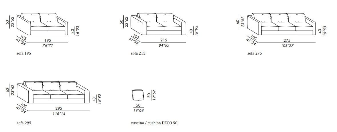 Съемный диван из ткани Meridiani Harold ARCH-00130925 - Вид №9