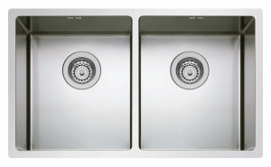Раковина из нержавеющей стали с 2 чашами
