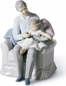 10669142 LLADRO Фигурка Lladro "Дедушкины рассказы" 20x15см Фарфор