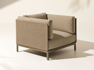 Веревочное садовое кресло с подлокотниками