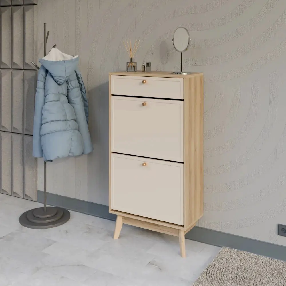 Обувница KONSENSA Лион Амьен 60x120x30 см 1 секция ЛДСП цвет бежевый 89448140 STLM-2001867 - Вид №7
