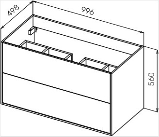 Мебель для ванной CEZARES PREMIER-HPL-100-2C-SO-MGN-BLUM  - Вид №4