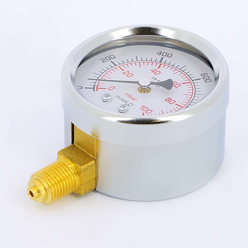 Манометр для газа радиальный 1/4" 64 мм EMMETI 100 мбар 00612510 - Вид №1