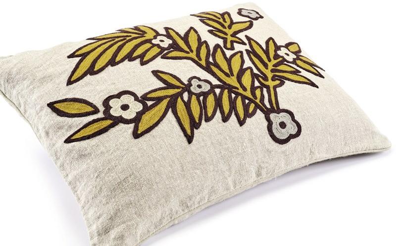Élitis Подушка, вышитая из льна с цветочными мотивами sun-id-1384544 - Вид №5
