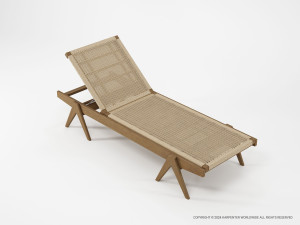 Садовая кровать с откидной спинкой из тикового дерева