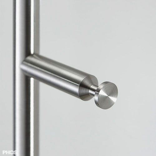 GSTH10-B-BPW Вешалка для полотенец и вешалка для верхней одежды с 10 крючками, основание: белое PHOS  - Вид №2