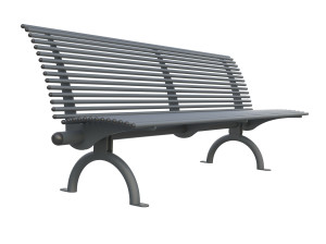 Стальная скамья со спинкой