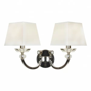 Бра с абажуром на 2 лампы белое Blues W9404-2 Nik ILAMP BLUES 00-3949155 Белый