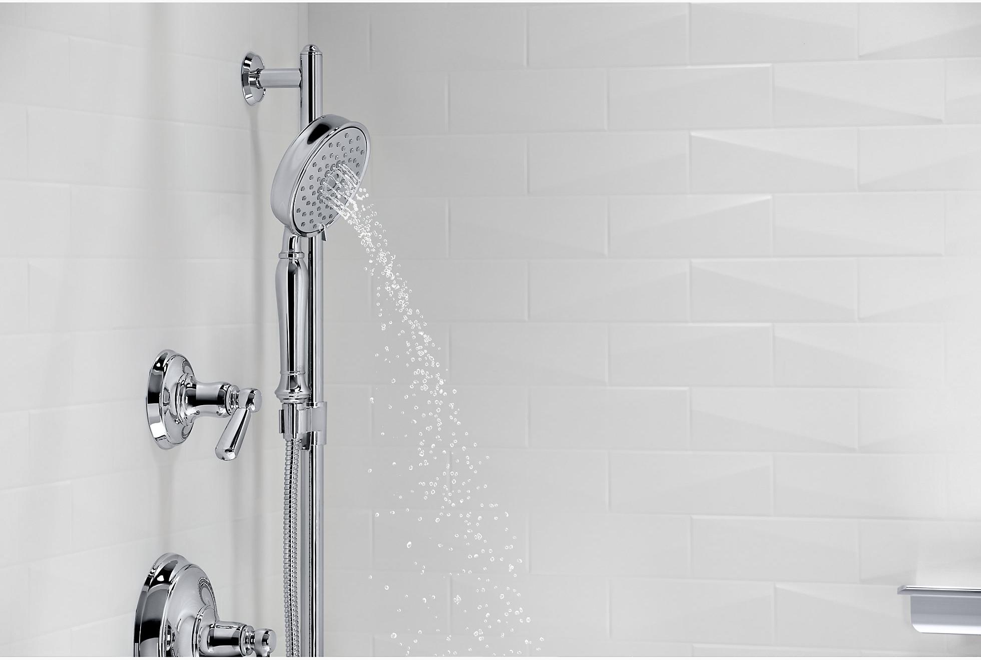 KOHLER Многофункциональный ручной душ Bancroft 2,5 галлона в минуту с технологией впуска воздуха Katalyst K-22163-2BZ  - Вид №7