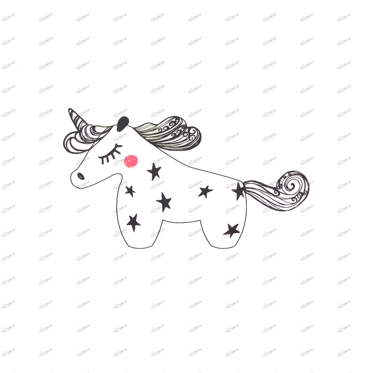 Декоративная наклейка Black Unicorn VAMVIGVAM  282151 Белый Santreyd 