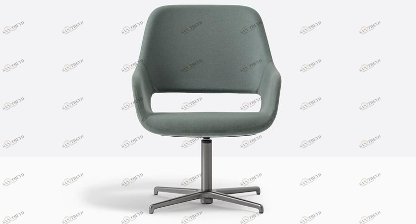 Pedrali Поворотное тканевое кресло с подлокотниками Babila 2789