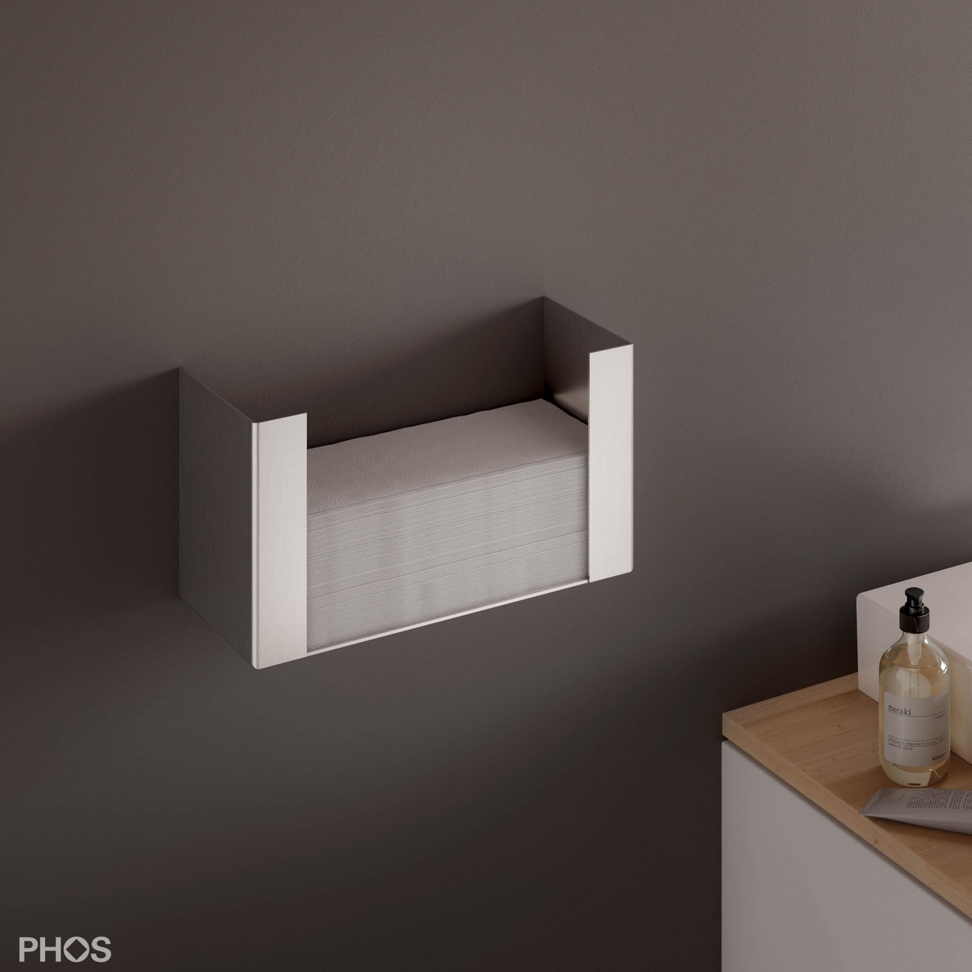 PHA1 Диспенсер для бумажных полотенец, включая зигзагообразные бумажные полотенца PHOS 