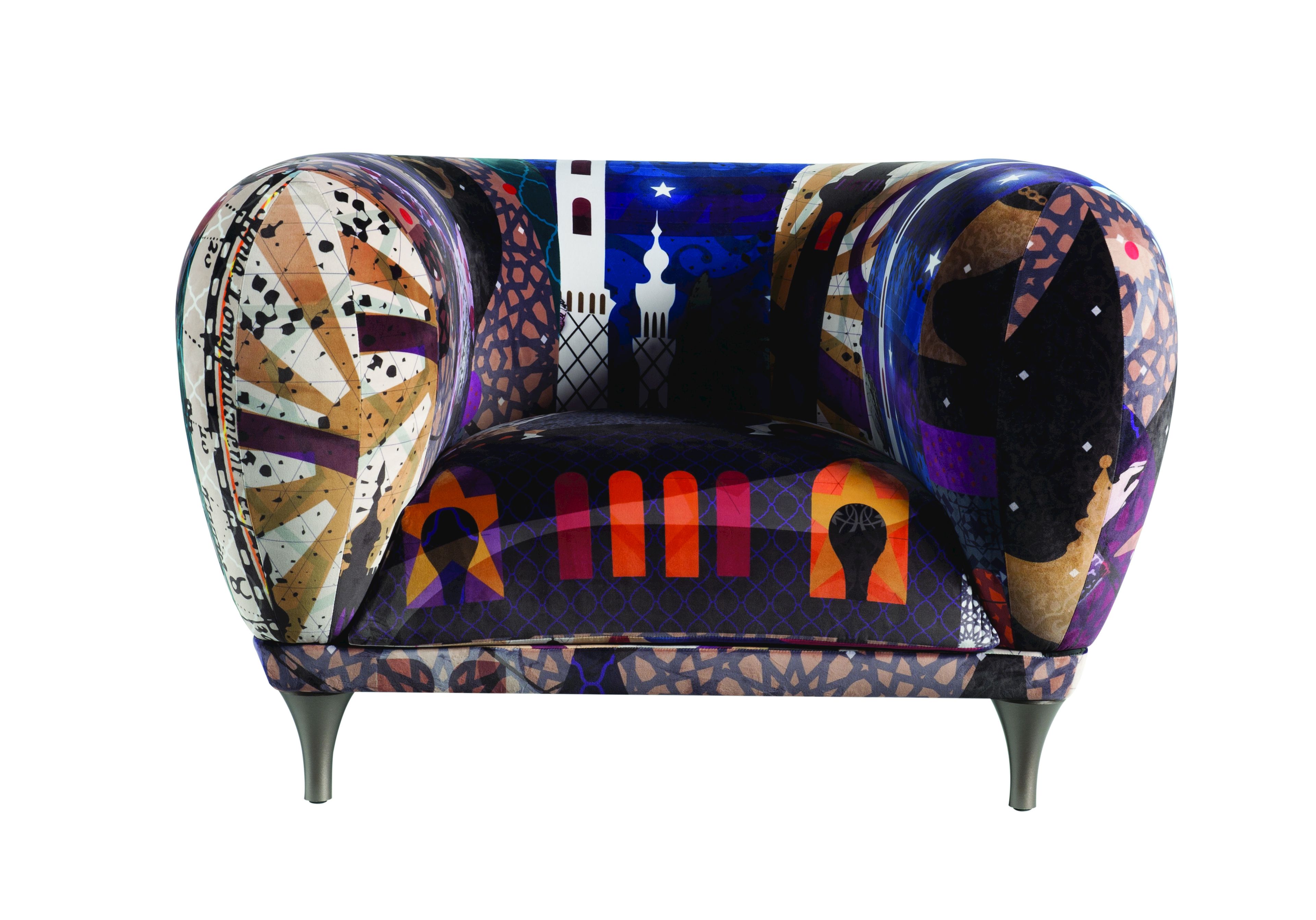 Тканевое кресло с подлокотниками ROCHE BOBOIS Globe trotter ARCH-00142710 - Вид №2