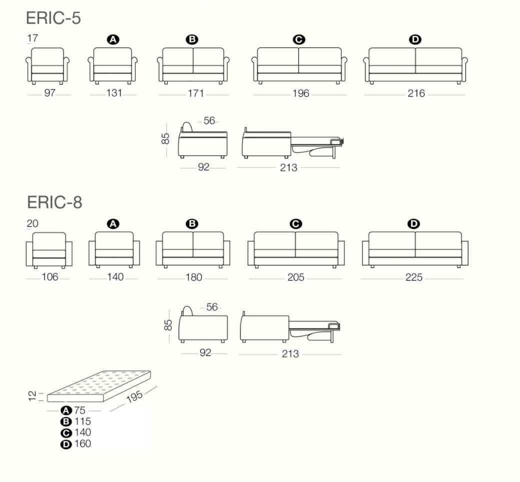 Диван-кровать из ткани Milano Bedding ERIC ARCH-00120765 - Вид №3