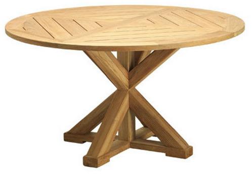 Ethimo Круглый садовый стол из тика Cronos Cstt0100 - Вид №1