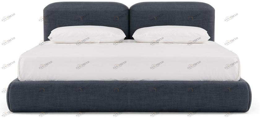 AMURA Двуспальная кровать из ткани с мягким изголовьем Lapis Am035.365