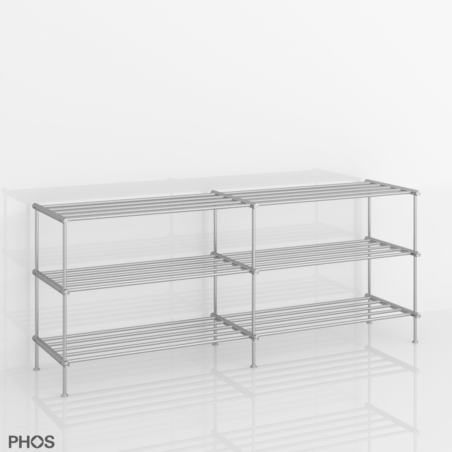 SR1200-3 Полка для обуви широкая, 3 уровня, ширина 120 см. PHOS  - Вид №4
