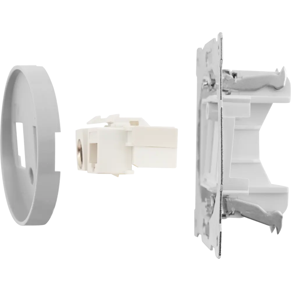Розетка двойная антенна/компьютер TV/RJ45 кат.5e встраиваемая Onekeyelectro 1E20811302 цвет серый Florence STLM-2089493 - Вид №4