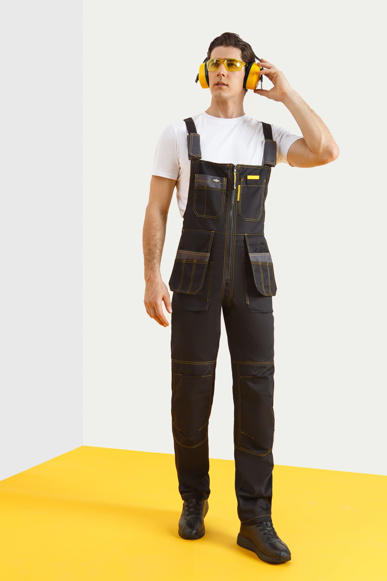 4956829 Костюм "Профессионал-2" черный-графит-желтый GENESIS  Летняя спецодежда  размер 52-54/170-176  - Вид №10