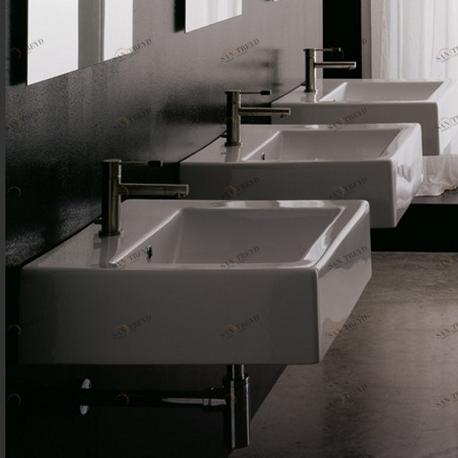 8025B Подвесная раковина настенная овальная Scarabeo Ceramiche  белая 