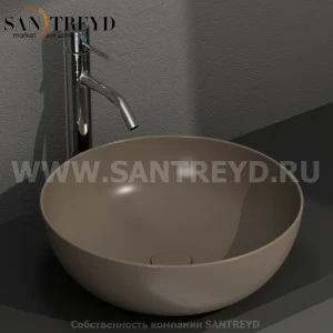 B6T45CS Накладная раковина на столешницу  круглая Ceramica Globo T-EDGE