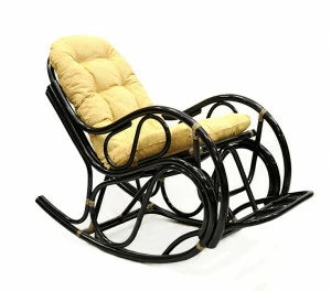 Кресло-качалка венге Lucky ЭКО ДИЗАЙН ПЛЕТЕНАЯ 009705 Черный