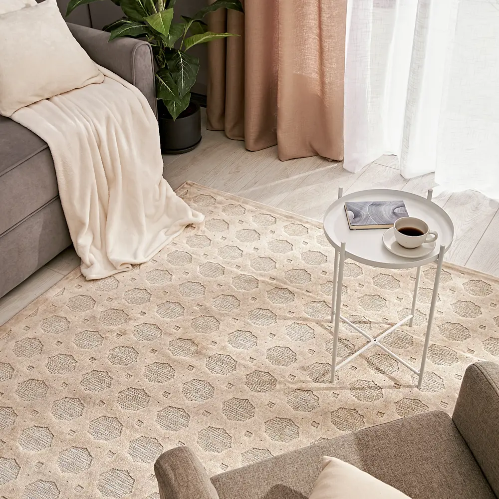 Ковер вискоза Рим 393E 160x235 см цвет бежевый CTIM STLM-2139587