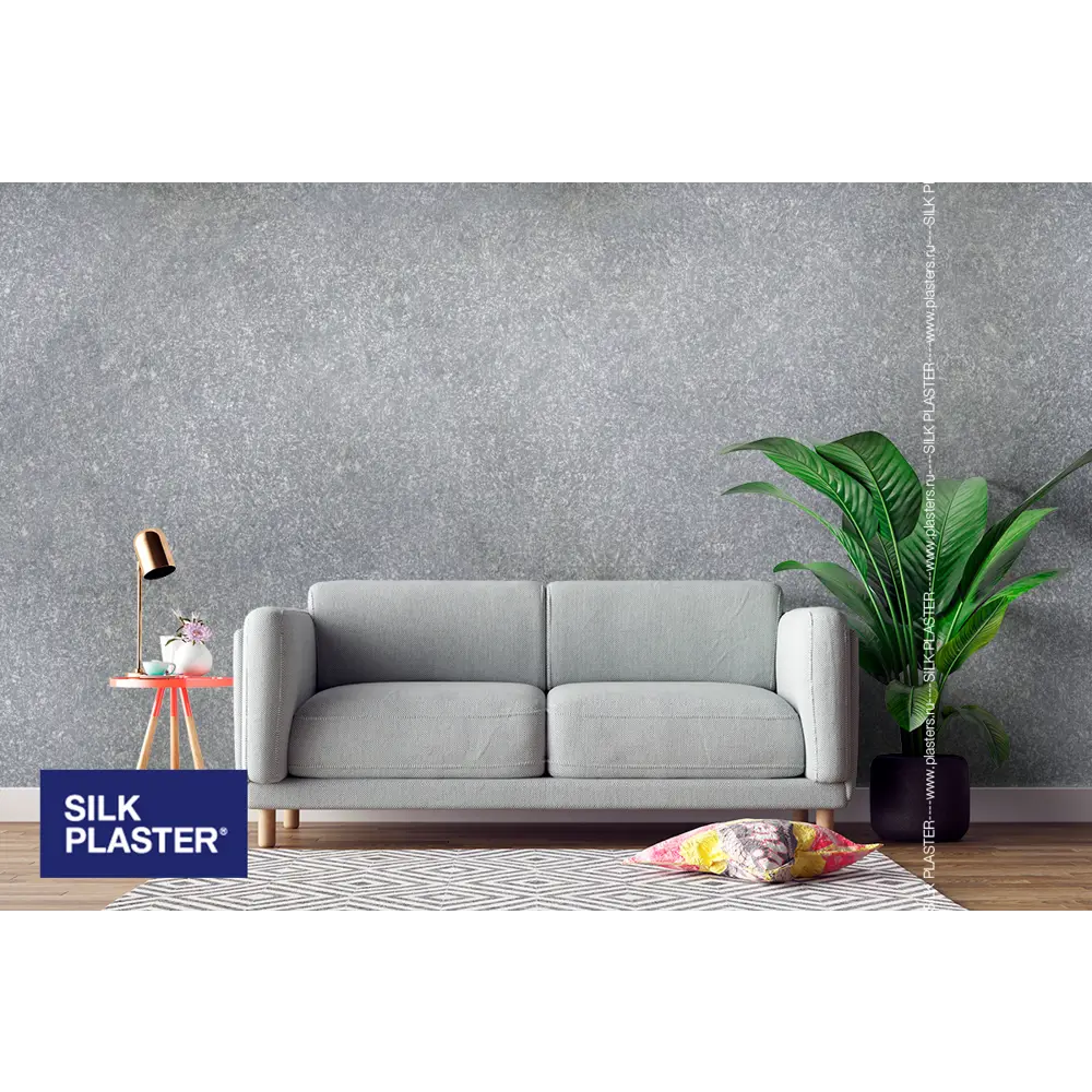 Жидкие обои Silk Plaster Absolute А308 0.83 кг цвет стальной серый STLM-2093795 - Вид №3