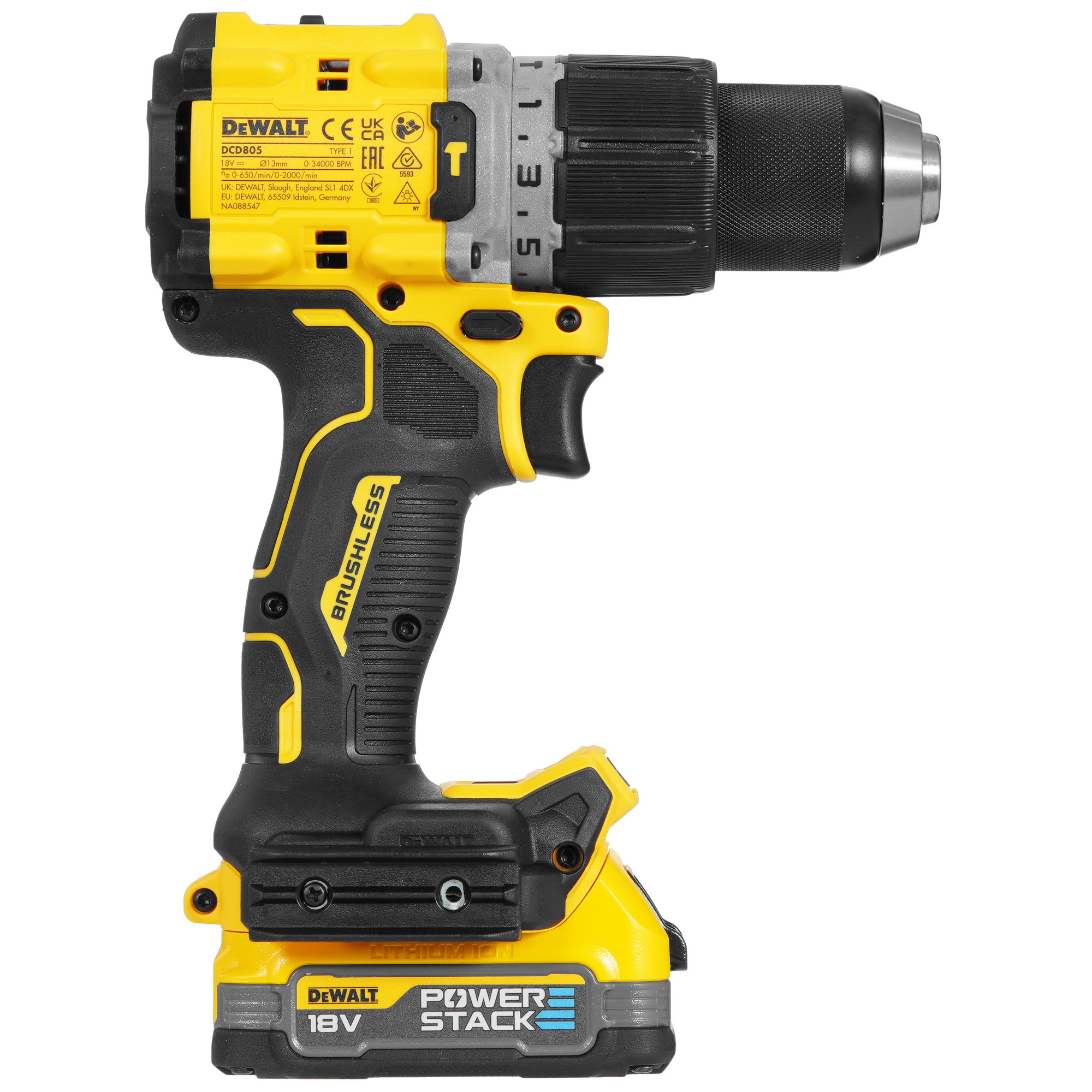 Дрель-шуруповерт DeWalt DCD805E1T XR FLEXVOLТ 18/54V 9014026 STDN-0039992 - Вид №2
