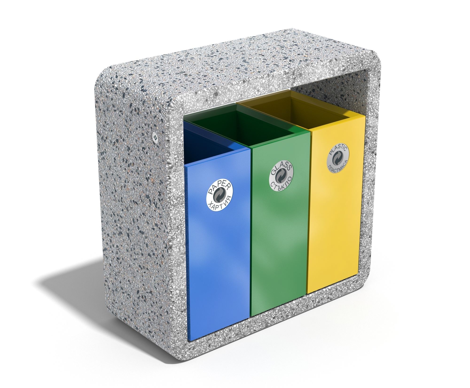 Наружные бетонные стойки для мусора для утилизации отходов ENCHO ENCHEV - ETE 244/245R ARCH-00058616 - Вид №1