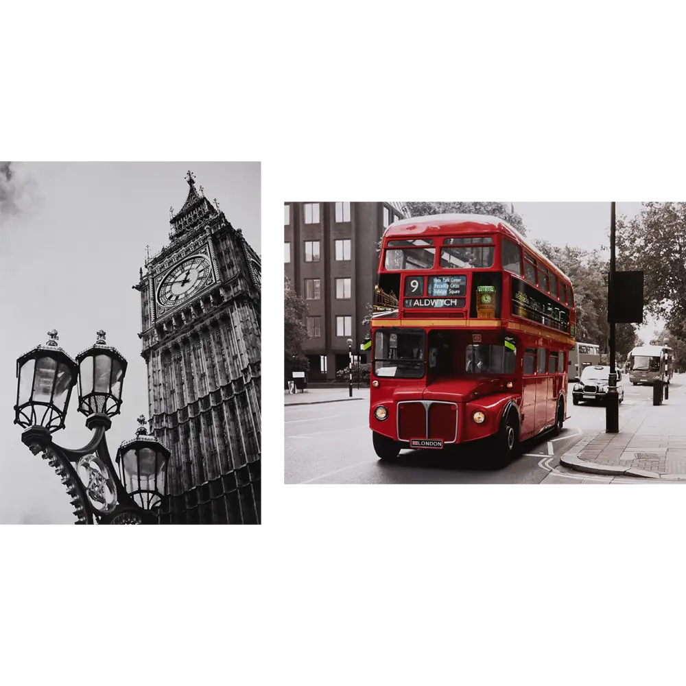 Постер Арт дизайн Время путешествий 50x70 см 2 шт STLM-2035140