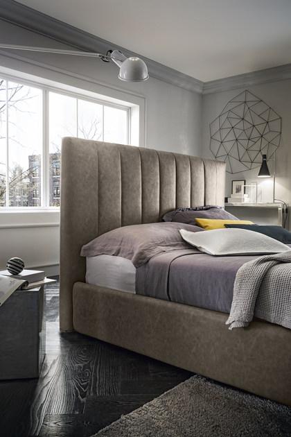 Felis Двуспальная кровать из ткани с мягким изголовьем Bed stories sun-id-1345951 - Вид №7