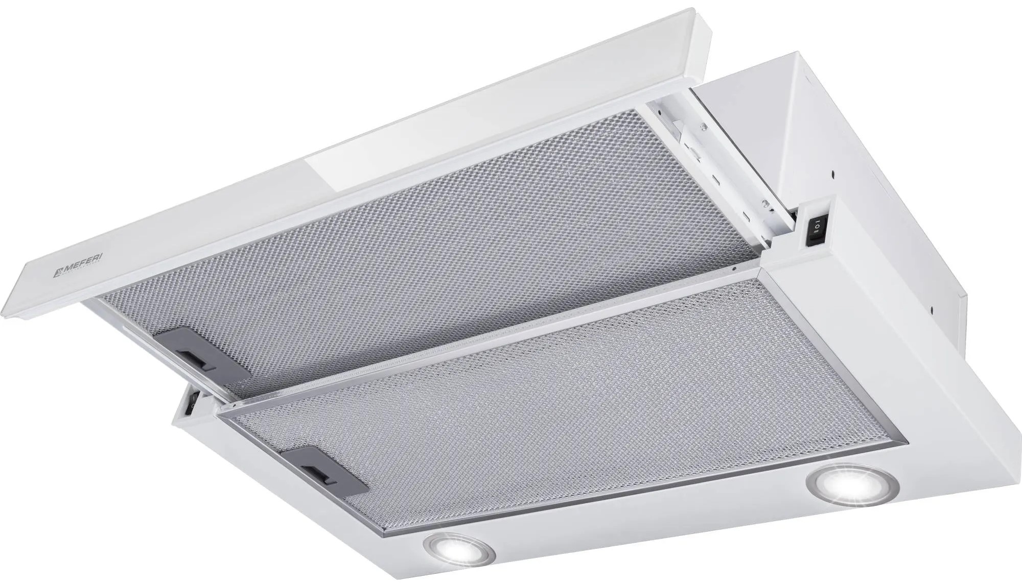 9168672 Вытяжка телескопическая Meferi SLIDEBOX60WH GLASS ULTRA белый/белый STDN-0017073 - Вид №5