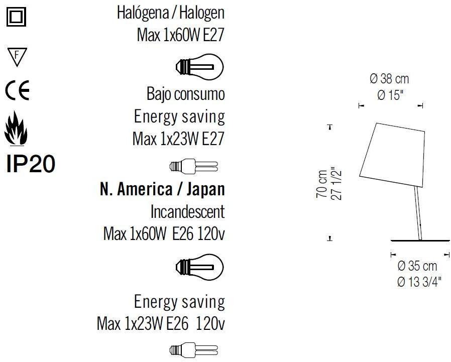 fambuena Настольная лампа Excéntrica 9048 - Вид №3