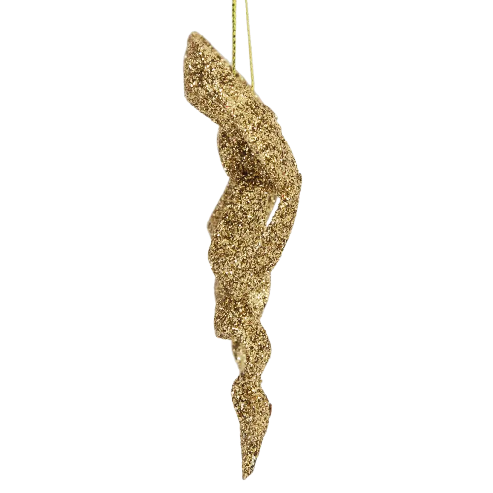 85156540 Елочная игрушка «Бантик» 9 см глиттер золотой STLM-0966770 Santreyd  - Вид №3