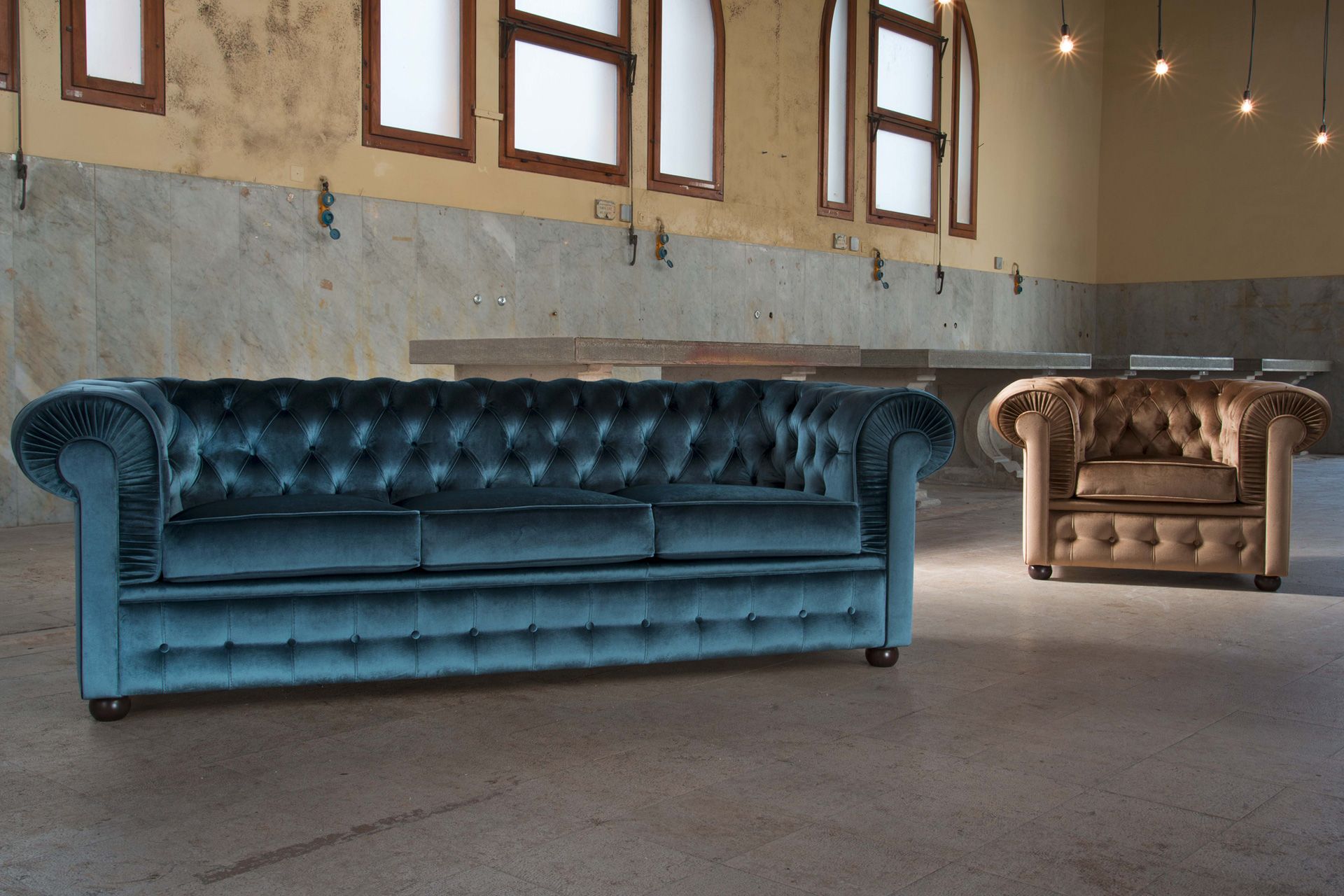 Кресло из ткани в стиле Честерфилд Domingo Salotti 800 ARCH-00029797 - Вид №2