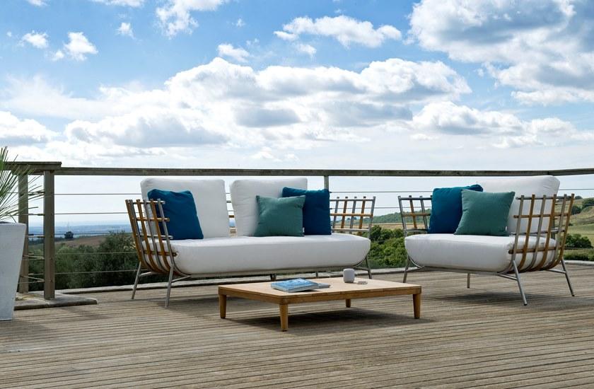 Unopiù Садовое кресло из нержавеющей стали и тика Tweed Twepol - Вид №4