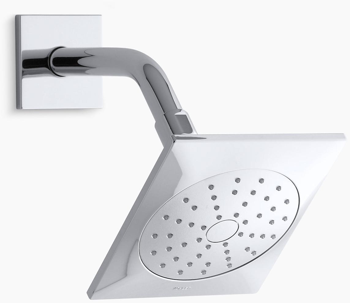KOHLER Однофункциональная душевая лейка Loure 1,75 галлона в минуту с технологией всасывания воздуха Katalyst K-45215-G-CP 