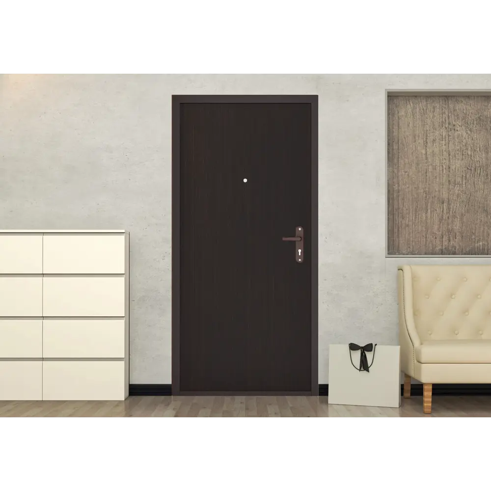 Дверь входная металлическая Ламистайл, 880 мм, левая, цвет венге DOORHAN STLM-2079821 - Вид №7